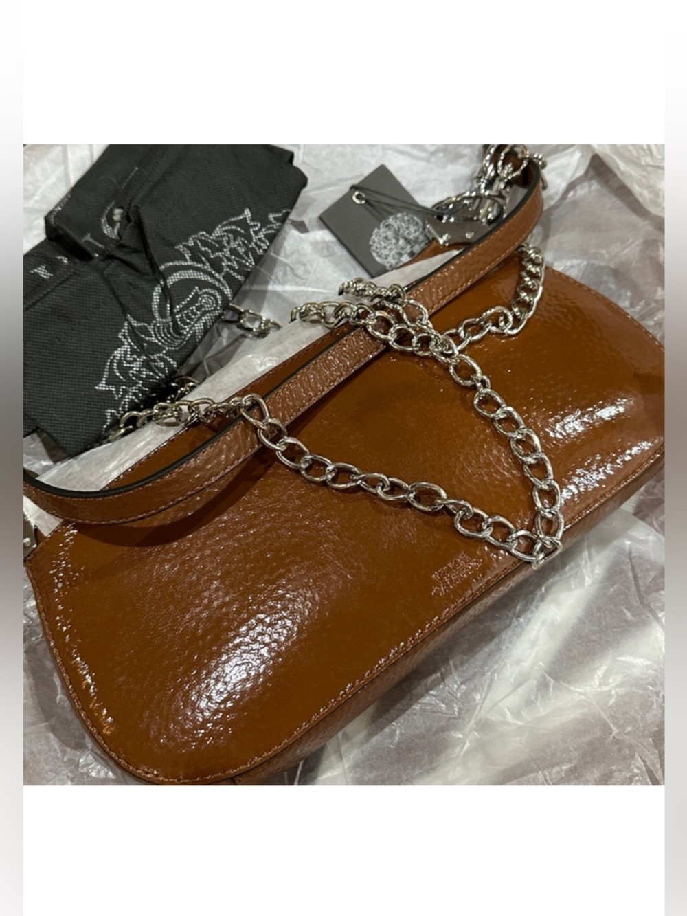 NWT Vince Camuto Genuine convertible Leather Crossbody Satchel in toffee brown